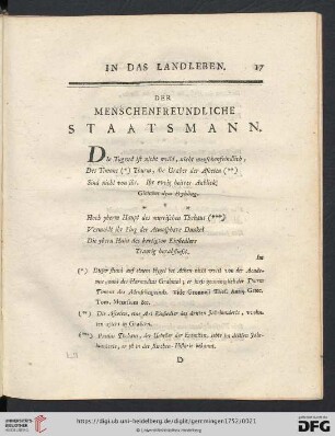 Der menschenfreundliche Staatsmann