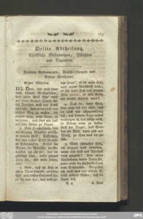 Dritte Abtheilung. Christliche Gesinnungen, Pflichten und Tugenden.