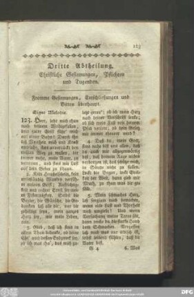 Dritte Abtheilung. Christliche Gesinnungen, Pflichten und Tugenden.