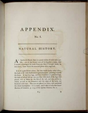 Appendix No. I. Natural History.