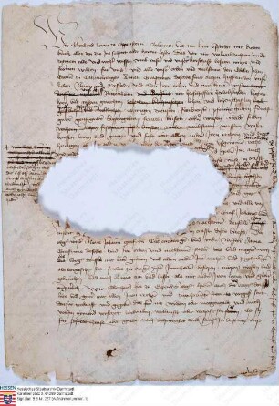Eberhard v. Eppstein verkauft an Graf Johann v. Katzenelnbogen und dessen Frau Anna sein Dorf Raunheim (Ruwen-) mit Herrschaftsrechten, Vogteien, ...