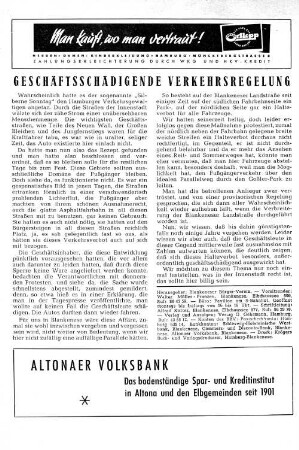 Geschäftsschädigende Verkehrsregelung