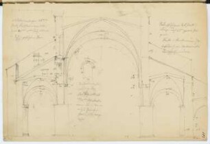 Kloster Chiaravalle Milanese, Mailand: Querschnitt (aus: Skizzen- und Fotoalbum 3)