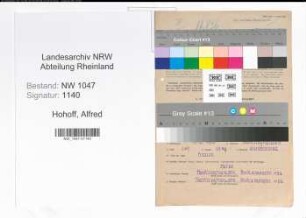 Entnazifizierung Alfred Hohoff , geb. 13.12.1900 (Installateur)