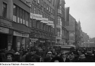 Ansicht Petershof, Messebetrieb in der Petersstraße