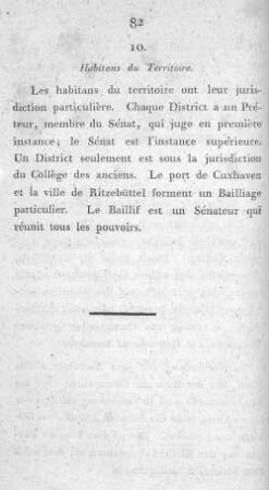 10. Habitans du Territoire.