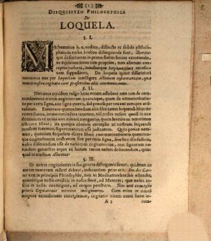 Disquisitio philos. de loquela