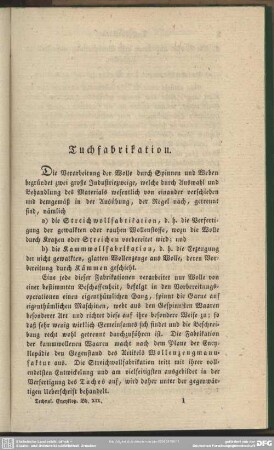 Tuchfabrikation