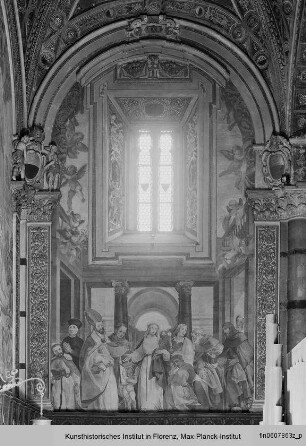 Die heilige Katharina umgeben von Seligen und Heiligen Sienas