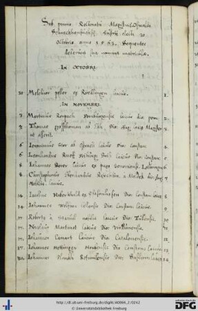 [fol. 120] Rektorat Erasmus Oswald Schreckenfuchs 1563/64