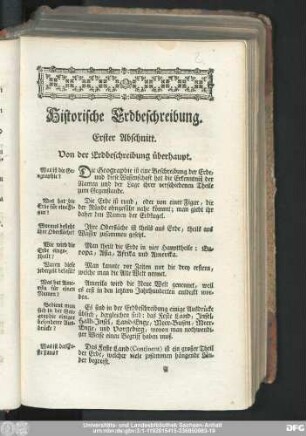 Erster Abschnitt. Von der Erdbeschreibung überhaupt.