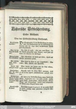 Erster Abschnitt. Von der Erdbeschreibung überhaupt.