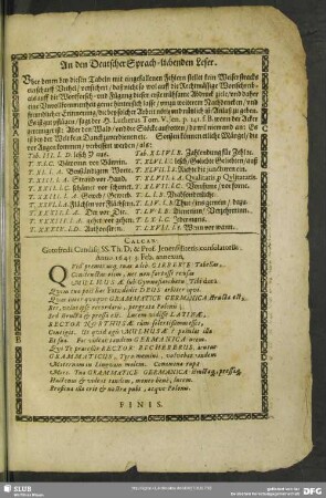 An den Deutscher Sprach-liebenden Leser