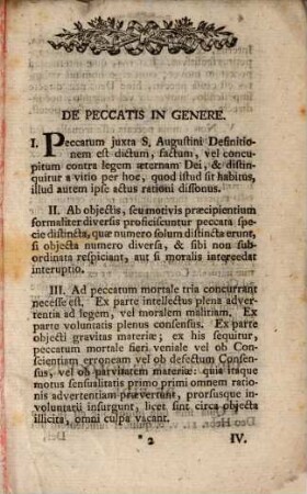 Theses theologicae de peccatis, de virtutibus theologicis, nec non de decalogo