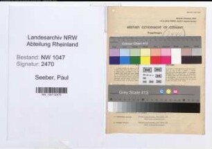 Entnazifizierung Paul Seeber , geb. 01.03.1909 (Vermessungsbeamter)