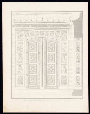 Bauakademie, Berlin: Eingangstür (aus: Sammlung Architektonischer Entwürfe, Berlin 1858)