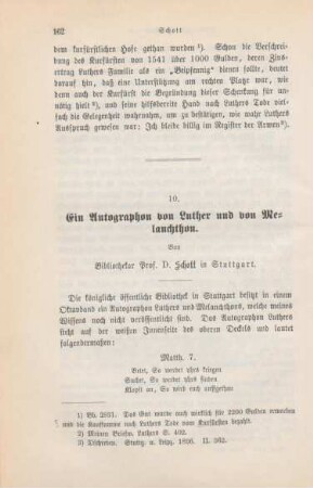 162-164 Ein Autographon von Luther und von Melanchthon