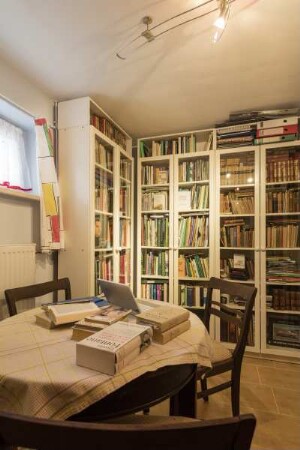 Arbeitszimmer von Matthias Körner (*1954) in seinem Haus in Illmersdorf bei Drebkau; Schriftsteller