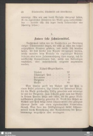 X. Andere feste Schmiermittel