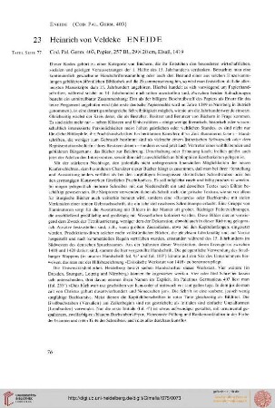 23 Heinrich von Veldeke ENEIDE (Cod. Pal. Germ. 403)