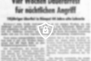 Vier Wochen Dauerarrest für nächtlichen Angriff