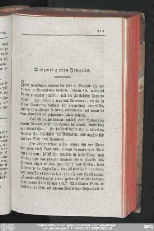 Die zwei guten Freunde.