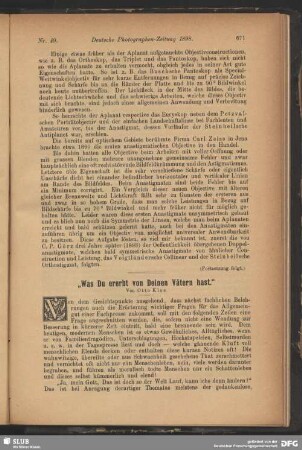 "Was du ererbt von Deinen Vätern hast"