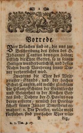 Begriff des Lebens des heiligen Johannes Cantius