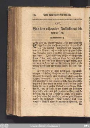 XXV. Von dem rührenden Anblicke des leidenden Jesu.
