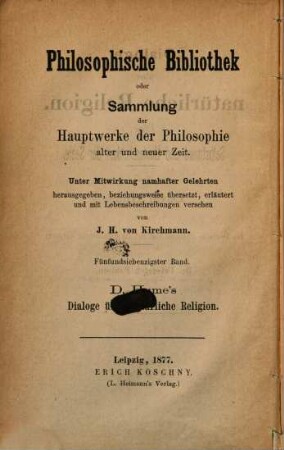 Dialoge über natürliche Religion