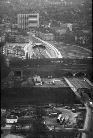 Berlin: Blick vom Funkturm nach Halensee mit Schnellstraße