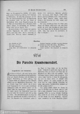 Die Parochie Krumhermersdorf