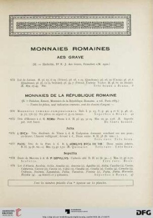 Monnaies Romaines (Nr. 973-1551)