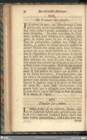 XXIV. De l'amour des plaisirs