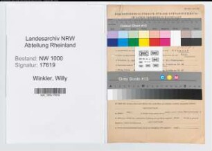 Entnazifizierung Willy Winkler, geb. 01.04.1911 (Techn.Angest.)