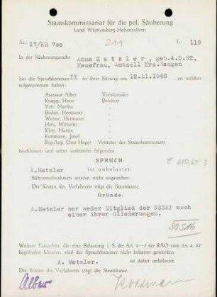 Metzler, Anna