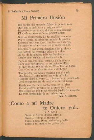 ¡Como mi Madre te Quiero yo!... : (Vals)
