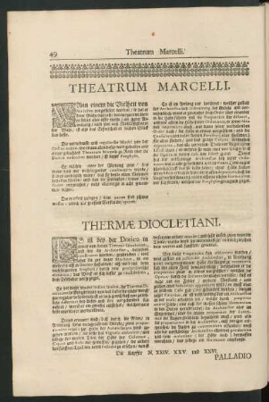 Theatrum Marcelli. - Thermae Diocletiani.