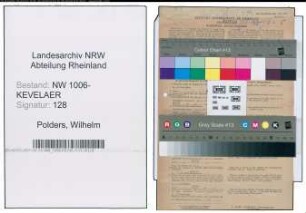 Entnazifizierung Wilhelm Polders , geb. 04.05.1914 (Goldschmied)