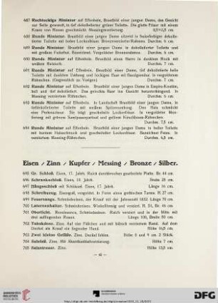 Eisen / Zinn / Kupfer / Messing / Bronze / Silber (Nr. 695-875)