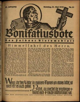 Ausgabe vom Sonntag, den 22. Mai 1938.