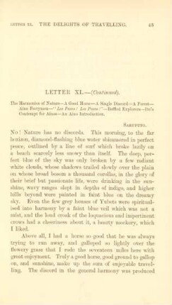 Letter XL. - (Continued). The harmonies of nature ...