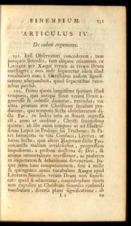 Articulus IV. De eodem argumento.