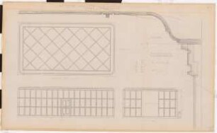 Preußischer Landtag, Berlin Umbau zum »Haus der Flieger«: Akademie für Luftfahrtforschung, Zimmer des Präsidenten: Ansichten 1:20, Grundriss und Detail der Decke 1:20, 1:1