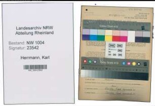 Entnazifizierung Karl Herrmann , geb. 28.02.1909 (Zeichner)