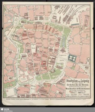 Stadtplan von Leipzig (innere Stadt)