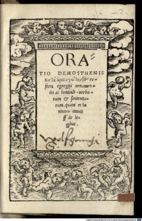 Oratio Demosthenis Kata Aristogeitonos : referta egregiis ornamentis ac luminibus verborum et sententiarum, quam et Iuriscon. citavit ... de legibus