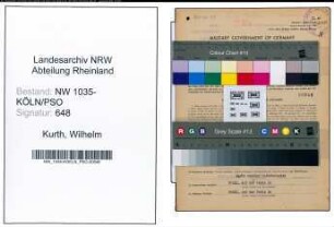 Entnazifizierung Wilhelm Kurth , geb. 02.02.1897 (Vorarbeiter)