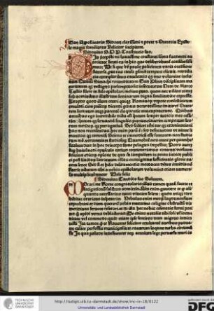 San Appollinaris Sidonii clarissimi et poete et oratoris epistole magis familiares feliciter incipiunt.