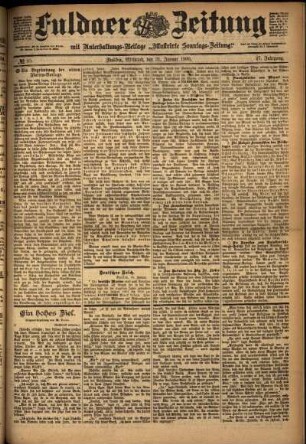 Ausgabe vom Mittwoch, den 31. Januar 1900.